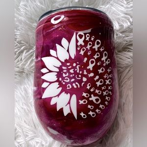 Hand made alcohol ink wine tumbler